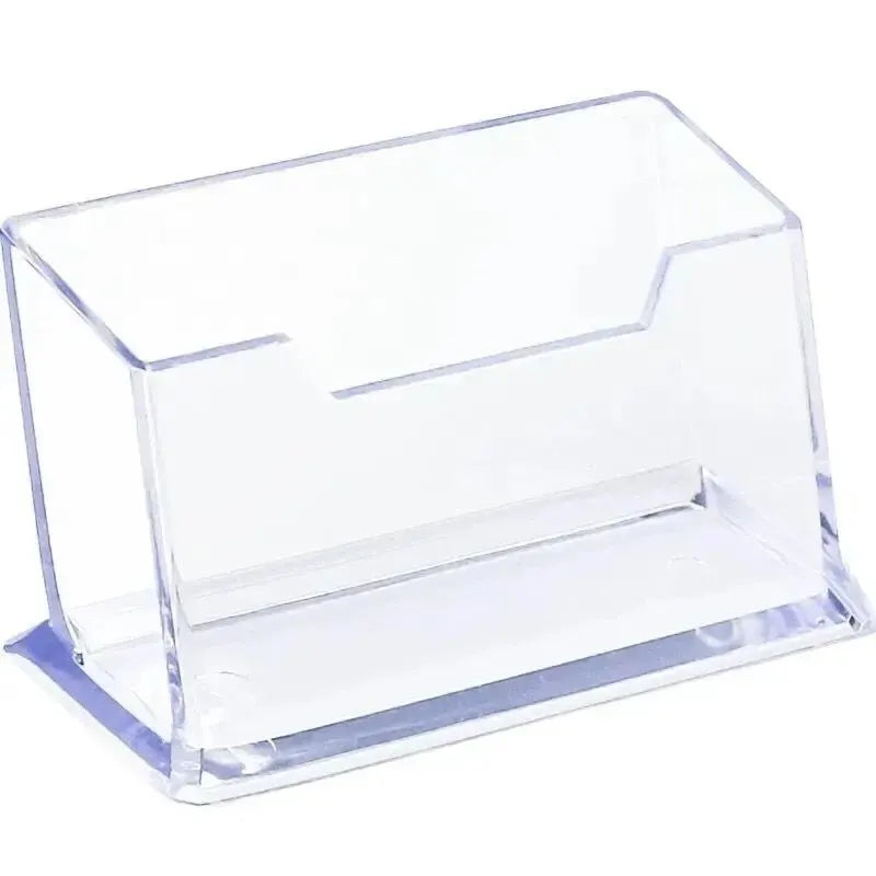 Acrylic Business Card Holder – Clear Desktop Stand for Cards & Notes