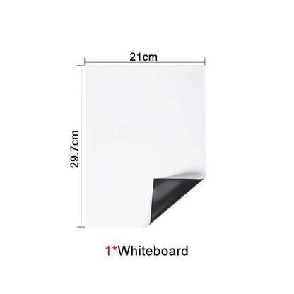 A4 Magnetic Dry Erase Board – Flexible Fridge Whiteboard Sheet for Kitchen Memo & Grocery List