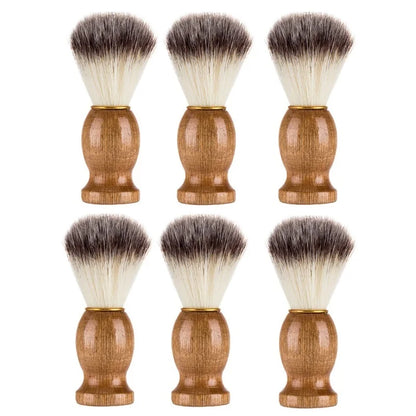 Badger Hair Shaving Brush – Wooden Handle Facial Brush for Beard Cleaning & Shave Prep