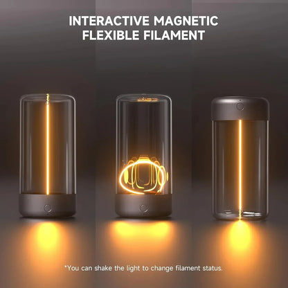 Portable Quantum Wire Ambient Magnetic Light – Type-C Rechargeable Desk Lamp for Bedroom, Study, Camping & Gifting