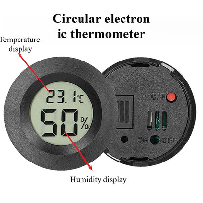 Mini Round Electronic Hygrometer – LCD Temperature & Humidity Meter for Indoor Use, Home & Office