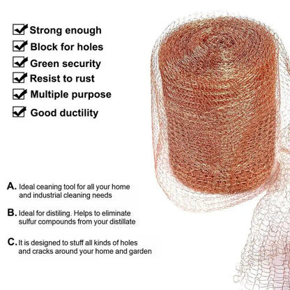 1~15M Copper Wire Mesh Signal Shielding Net Anti-Snail Copper Wire Net Pest & Rodent Net Copper Mesh Decor Garden Net SoffitMesh