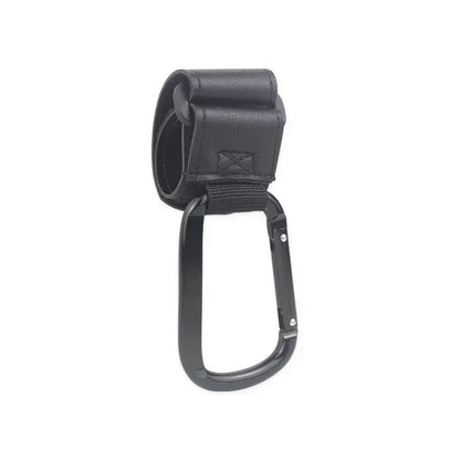 Stroller Organizer Hooks – 360° Rotatable PU Leather Pram Hanger Clips (1/2pcs)