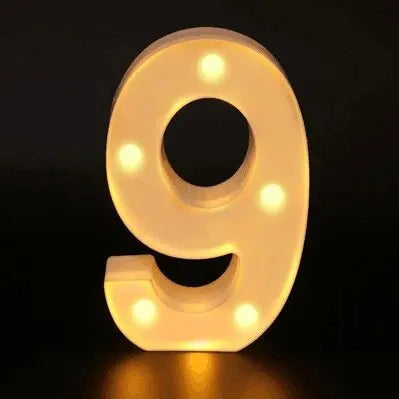 Luminous Number Lamp LED Light – Battery Operated Decorative Night Light for Home, Weddings, Birthdays & Christmas Parties