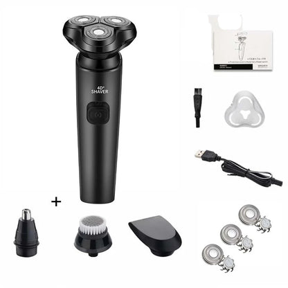 ZOZEN Electric Shaver – Rechargeable Waterproof Razor for Wet & Dry Beard & Body Hair Trimming