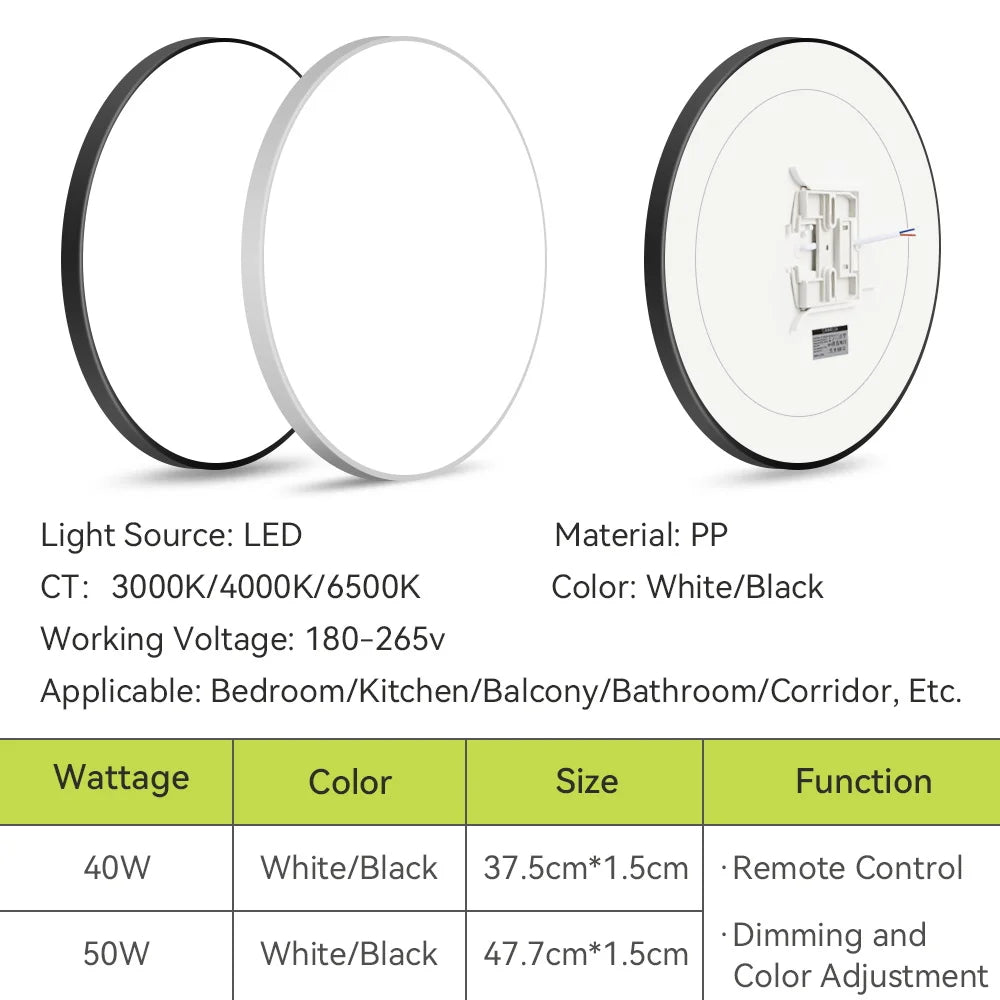 Remote Control Ceiling Lamp – Dimmable LED Chandelier Lighting for Living Room, Bedroom & Kitchen
