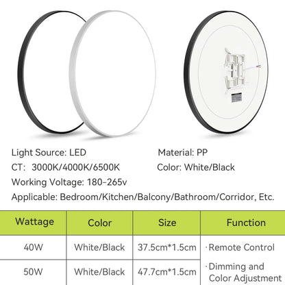Remote Control Ceiling Lamp – Dimmable LED Chandelier Lighting for Living Room, Bedroom & Kitchen