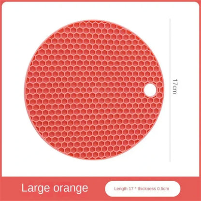 Silicone Heat-Resistant Table Mat – Non-Slip Honeycomb Coaster & Pot Holder for Kitchen, Coffee, and Dining Use