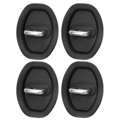 4pcs Universal Car Door Closing Shockproof Silicone Cushion Mute Shock Absorber Protective Covers Car Door Latch Accessories