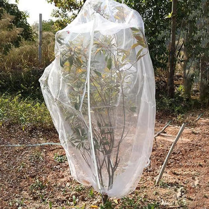 Large Fruits Tree Netting Cover with Drawstring Garden Insect Netting Transparent Anti-Bird Plant Barrier Mesh Screen