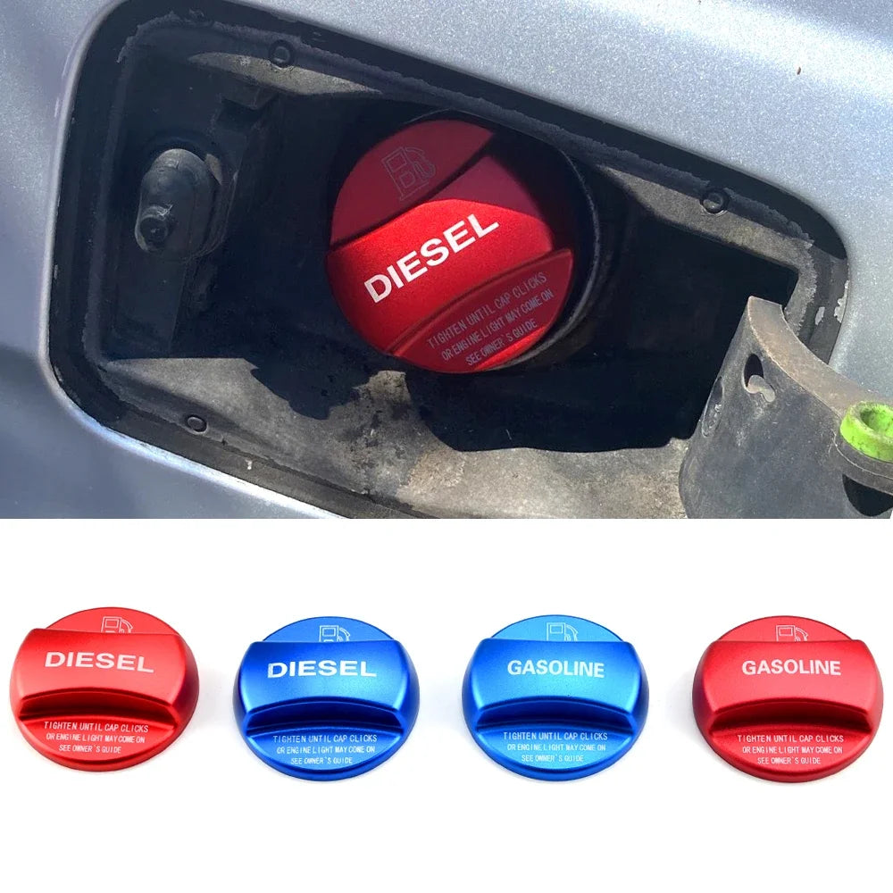 Red Blue Car Gasoline Petro Diesel Fuel Tank Decoration Oil Filler Cover Cap Trim Universal for BMW 1 2 3 4 5 7 Series Car Acces