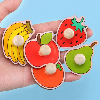 Montessori Fruit Puzzle Scratch Board – Early Learning Toy for Children