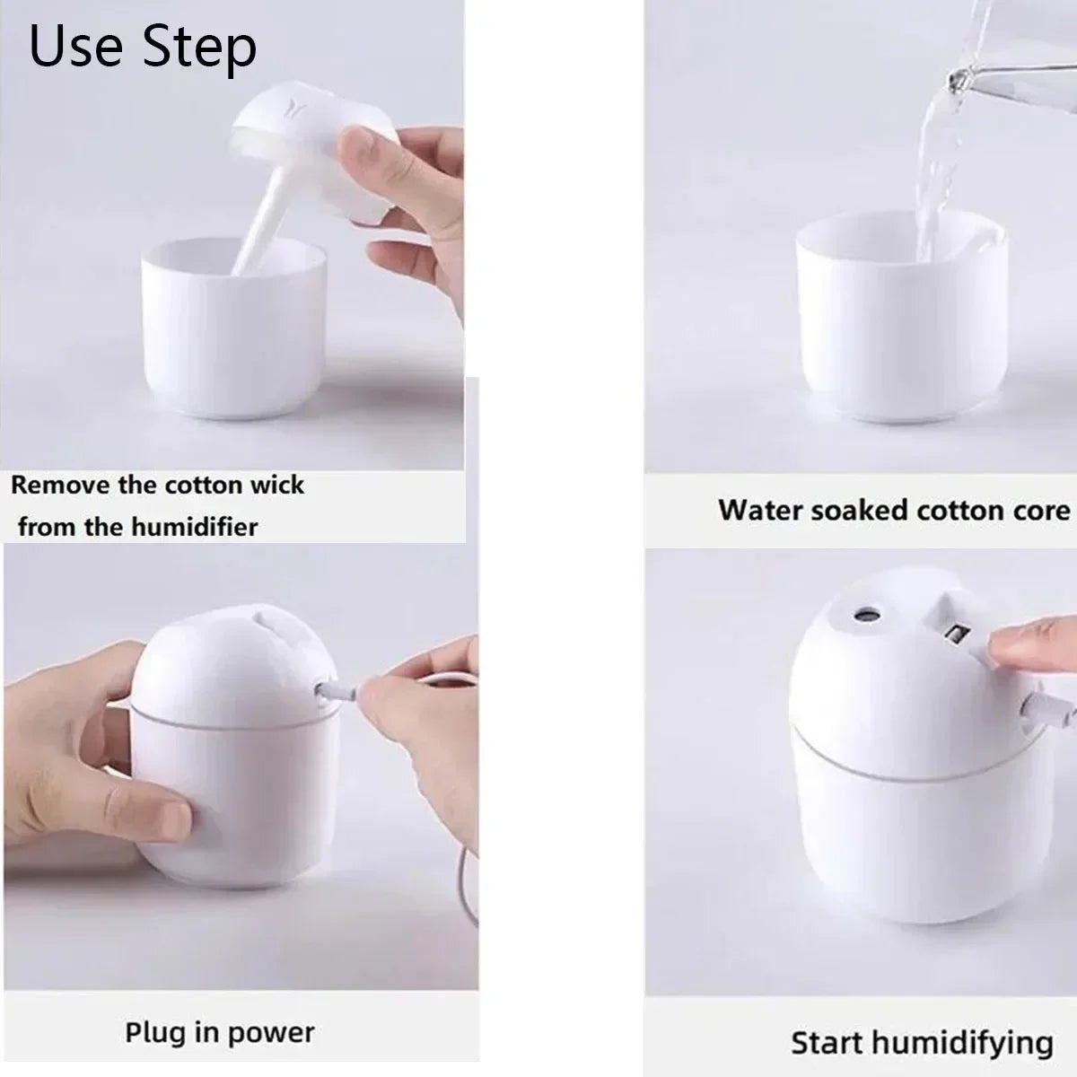 Compact USB Aroma Diffuser & Humidifier – Mini Essential Oil Atomizer with LED Night Light for Home & Car