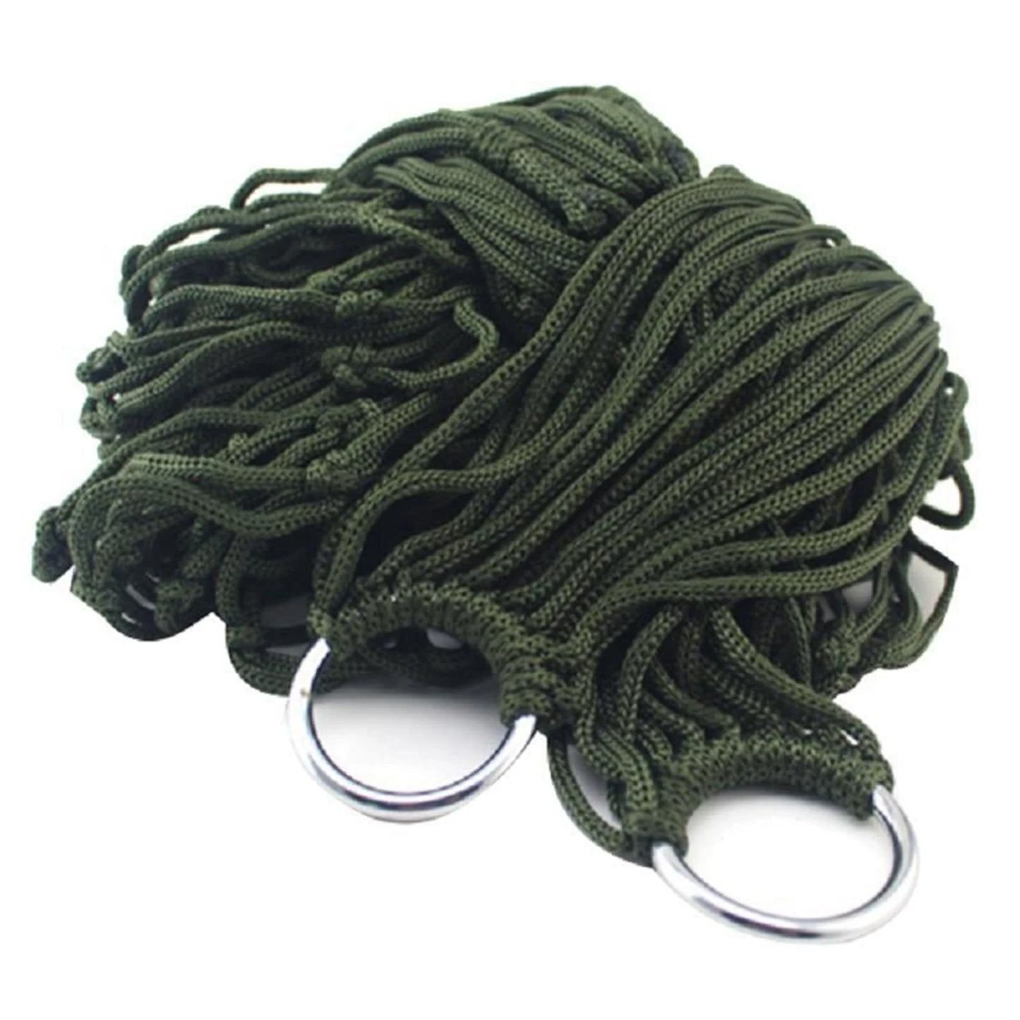 Outdoor Nylon Rope Hammock – Lightweight Mesh Hanging Bed for Camping, Garden & Beach