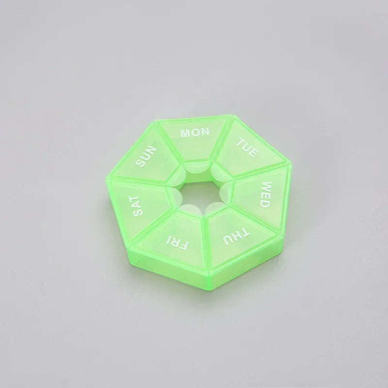 Mini 7-Day Pill Organizer – Small Portable Weekly Pill Box for Travel, Vitamins & Medicine