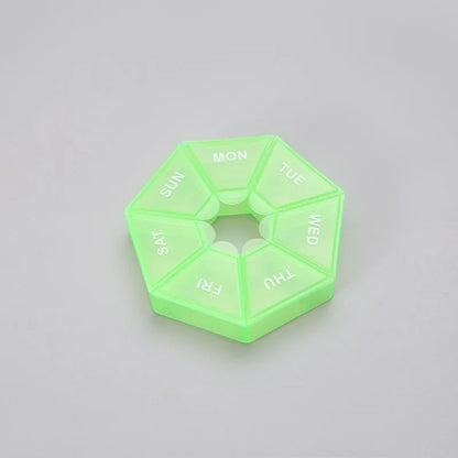 Mini 7-Day Pill Organizer – Small Portable Weekly Pill Box for Travel, Vitamins & Medicine
