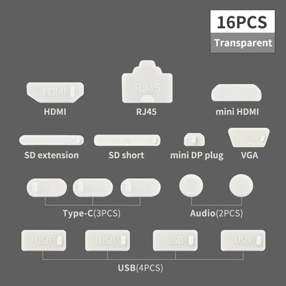 Silicone USB Type C Laptop Interface Dust Protectors Universal Notebook Anti Dust Plug For Laptop Accessories Anti-Dust Caps Set