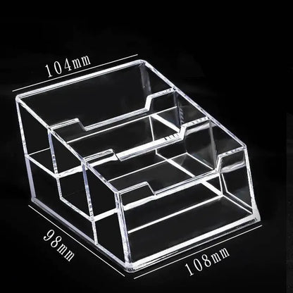 Acrylic Business Card Holder – Clear Desktop Stand for Cards & Notes
