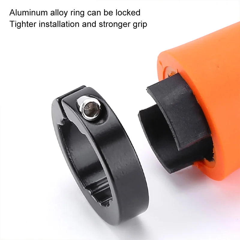 Lock-On Bicycle Handlebar Grips – Non-Slip Soft Rubber MTB Grips for 22.2mm Bars