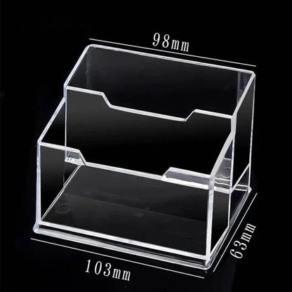 Acrylic Business Card Holder – Clear Desktop Stand for Cards & Notes
