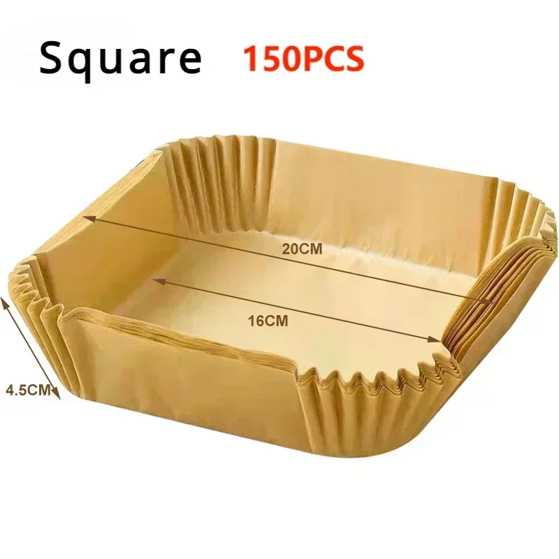 50/100PCS Air Fryer Silicone Oil Paper – Nonstick Liner Pad for Frying, Baking & Food Storage