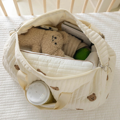 Large Mommy Diaper Bag – Maternity Tote Organizer Travel Changing Bag for Strollers