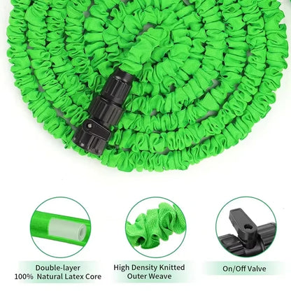 Expandable Garden Hose with 7 Spray Functions – High-Pressure Watering Hose with Nozzle for Car Wash, Pets, and Home Garden Use