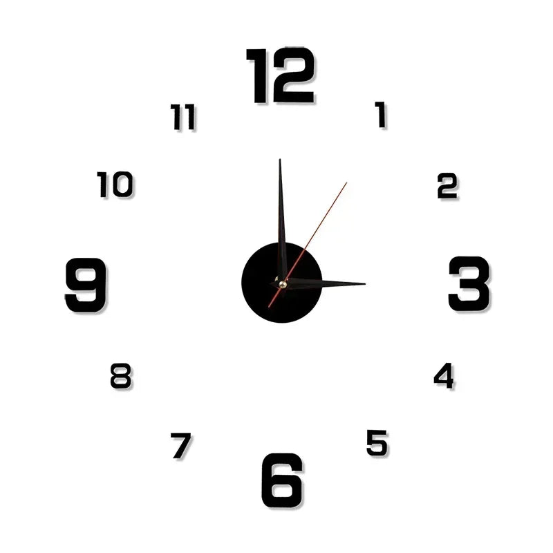 DIY Luminous 3D Wall Clock – Frameless Digital Clock for Modern Living Room & Bedroom Decor