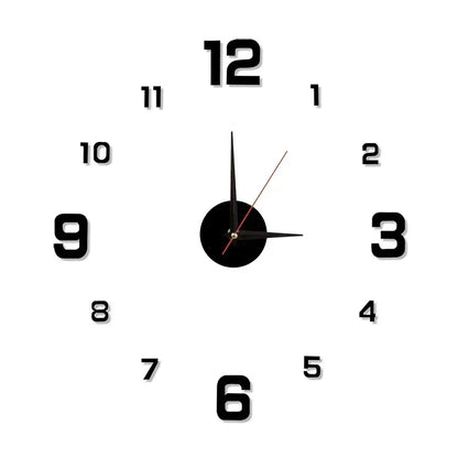 DIY Luminous 3D Wall Clock – Frameless Digital Clock for Modern Living Room & Bedroom Decor