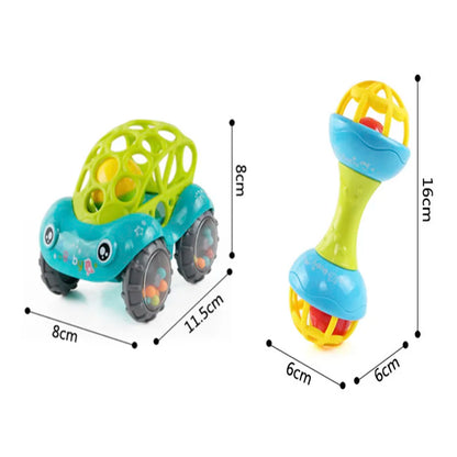 Montessori Baby Toys 0–12 Months – Silicone Sensory Rattle & Teething Toys for Infant Grasping and Development