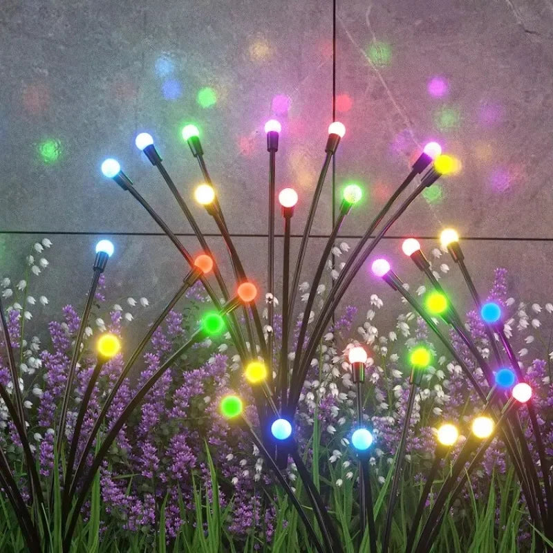 Solar Firefly Garden Lights – Waterproof LED Outdoor Pathway Lights (6/8/10 Heads)