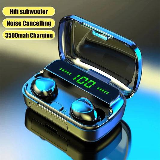 Original Wireless Bluetooth Headset Bluetooth Headphones with Mic Earbuds Charger Box LED Display Fone M10 Earphones