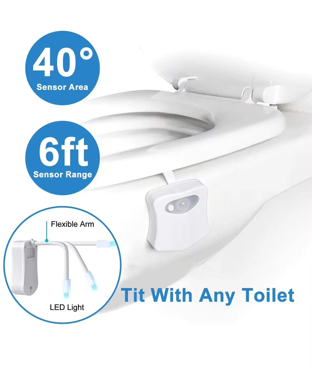 Mini Kawayi Human Infrared Sensing LED Night Light Stick – 16/8 Color Motion Sensing Toilet & Bathroom Lamp