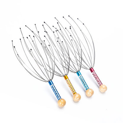 Octopus Head Scalp Massager – Stainless Steel Stress Relief Tool for Relaxation & Circulation