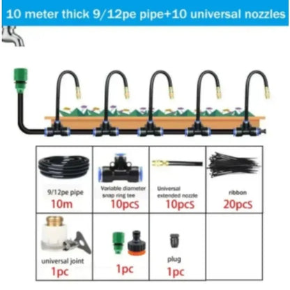 5–20M Automatic Irrigation Sprinkler Kit – Copper Nozzle Atomizing Watering System
