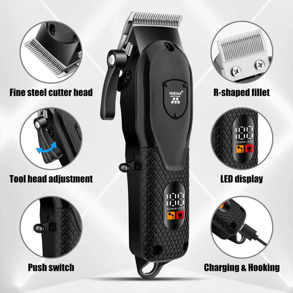 Kemei KM-1071 Hair Clipper – Professional Cordless Barber Trimmer with Stainless Blade & Taper Lever