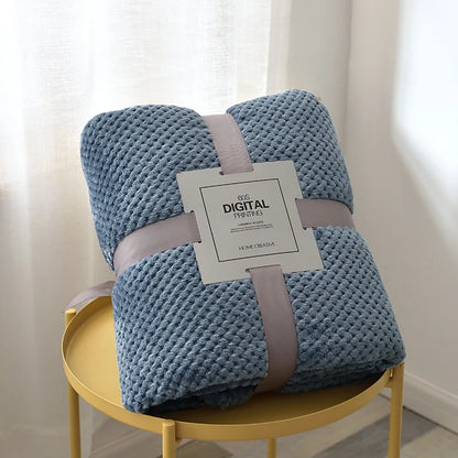 Soft Fleece Baby Blanket – Thick Thermal Swaddle Quilt for Newborn Stroller & Nursery
