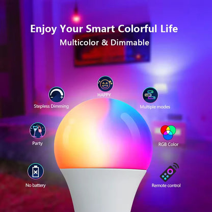 16 Color RGB Colorful Infrared Remote Control Bulb 24 Key Remote Control Spotlight Color Changing Party Atmosphere Light