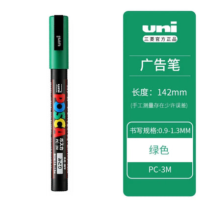 Uni Posca Full Marker Set – Multi-Colours Acrylic Permanent Graffiti Painting Pens
