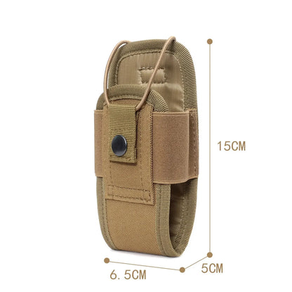Tactical MOLLE Radio Pouch – 1000D Portable Walkie Talkie Holder for Camping & Hunting