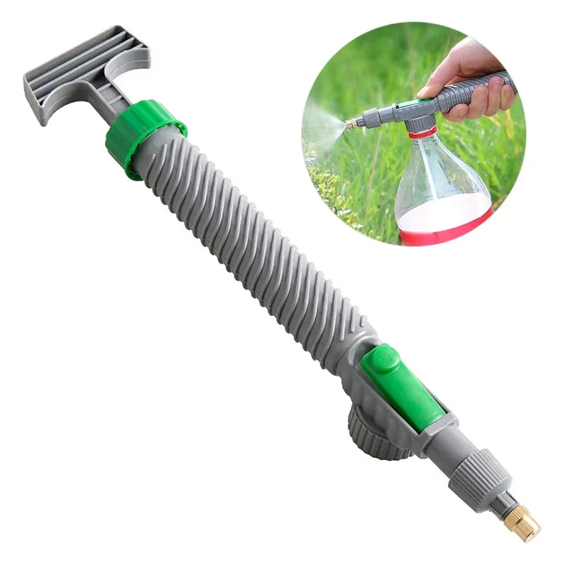 High Pressure Manual Air Pump Sprayer – Adjustable Drink Bottle Spray Head Nozzle for Garden Watering & Agriculture