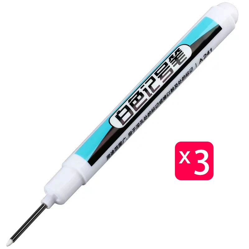 White Marker Oily Fine Tip Pen – Permanent Waterproof Marker for Metal, Glass & More