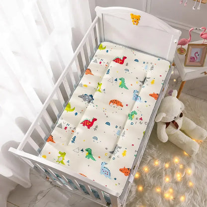 Thick Cotton Crib Mattress Pad – 120x60cm Baby Bed Cushion with Double-Sided Design