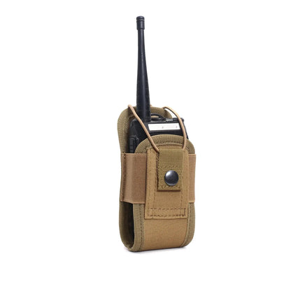 Tactical MOLLE Radio Pouch – 1000D Portable Walkie Talkie Holder for Camping & Hunting