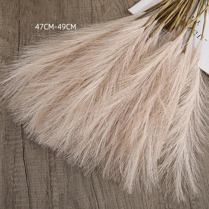 10pcs Artificial Reed Ins Wind Bouquet – Bohemian Style Fake Flowers for Home, Wedding & Christmas Decor