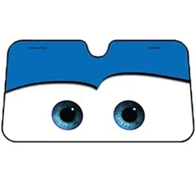 Car Front Windshield Sunshade – Solar Protection Sun Visor Cover with Fun Face Design