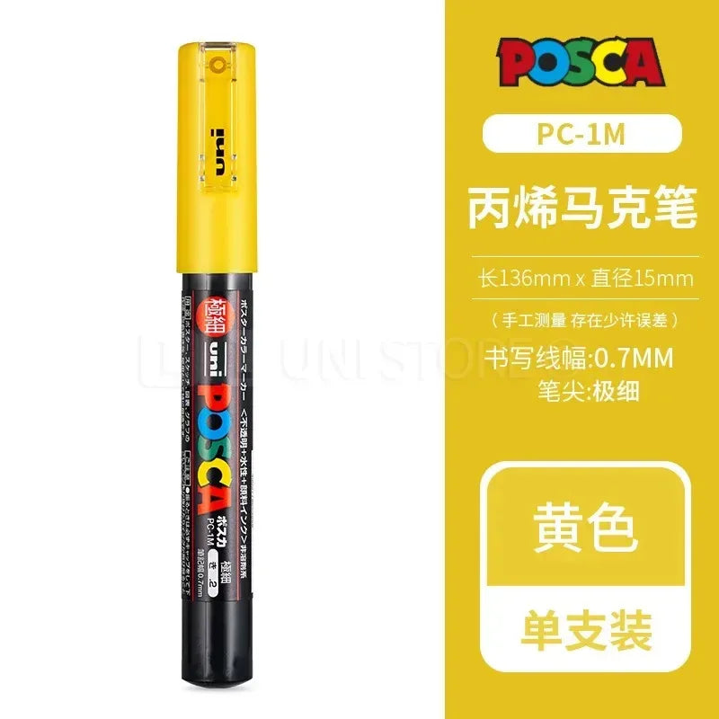 Uni Posca Full Marker Set – Multi-Colours Acrylic Permanent Graffiti Painting Pens