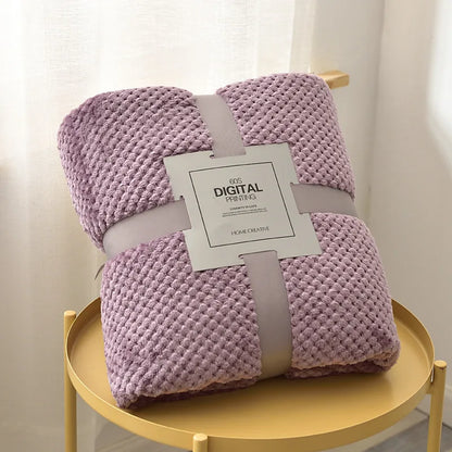 Soft Fleece Baby Blanket – Thick Thermal Swaddle Quilt for Newborn Stroller & Nursery