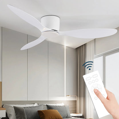 LED Ceiling Mounted Fan Light – Nordic Minimalist Decorative Fan Light for Living Room & Restaurant