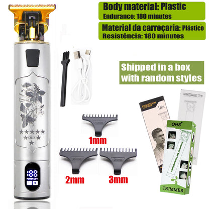 Hot Sale Vintage T9 Electric Cordless Hair Cutting Machine Professional Hair Barber Trimmer For Men Clipper Shaver Beard Lighter